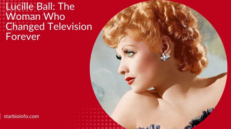 Lucille Ball, the legendary American actress and comedian best known for starring in I Love Lucy.