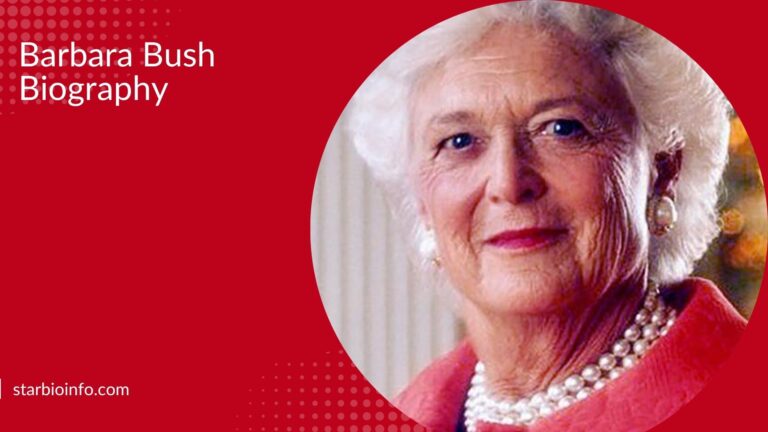 Barbara Bush, former First Lady of the United States, during a public appearance.