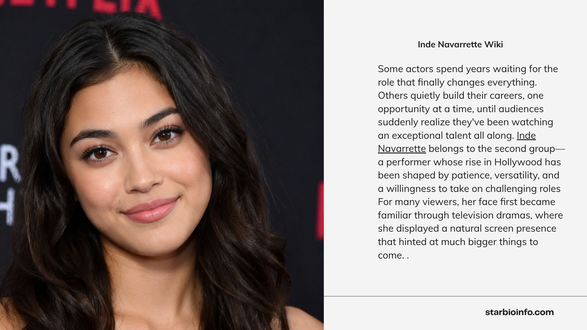 Inde Navarrette Wiki American actress known for Superman & Lois and Obsession