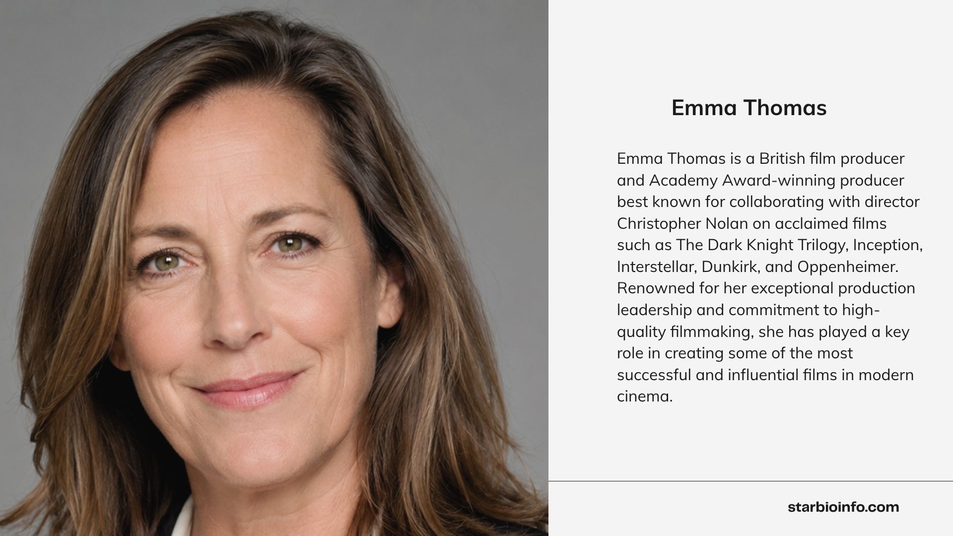 Emma Thomas posing for a professional editorial portrait