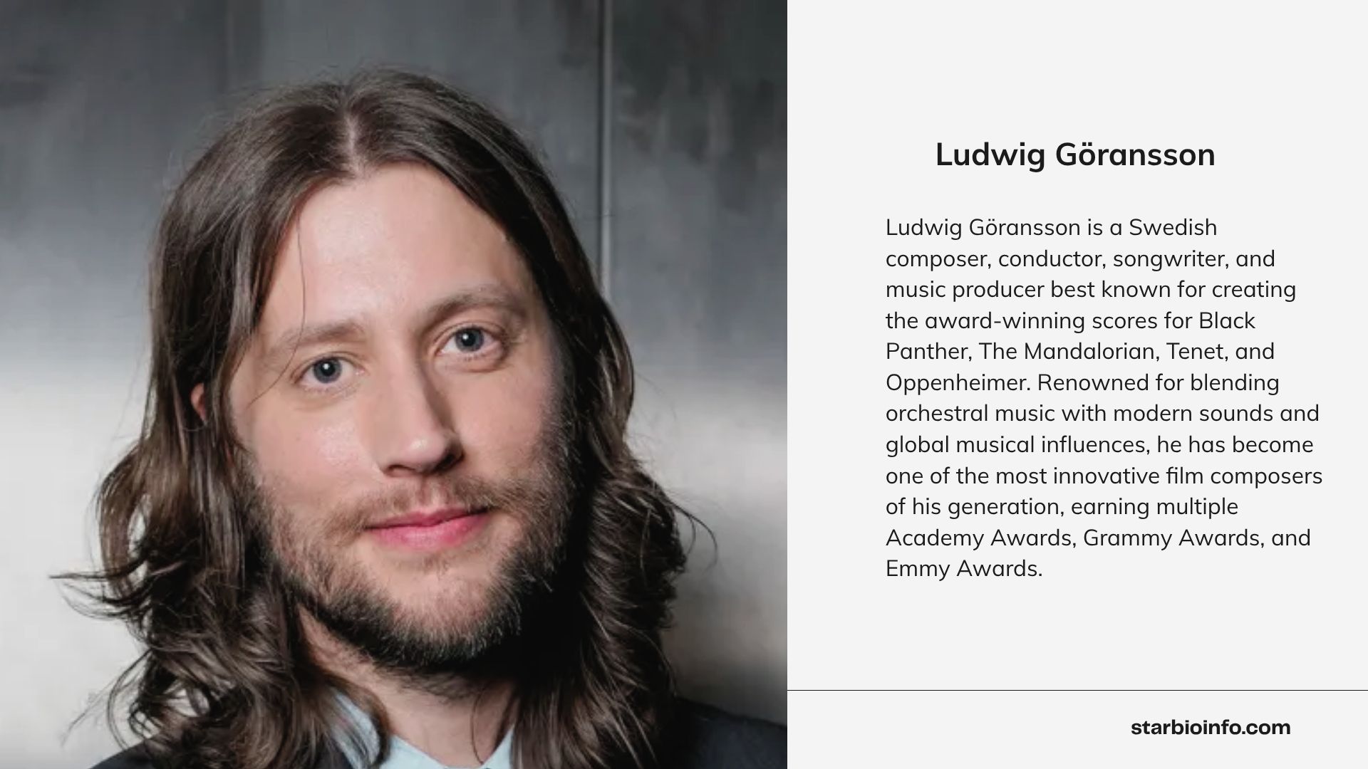 Ludwig Göransson posing for a professional editorial portrait.