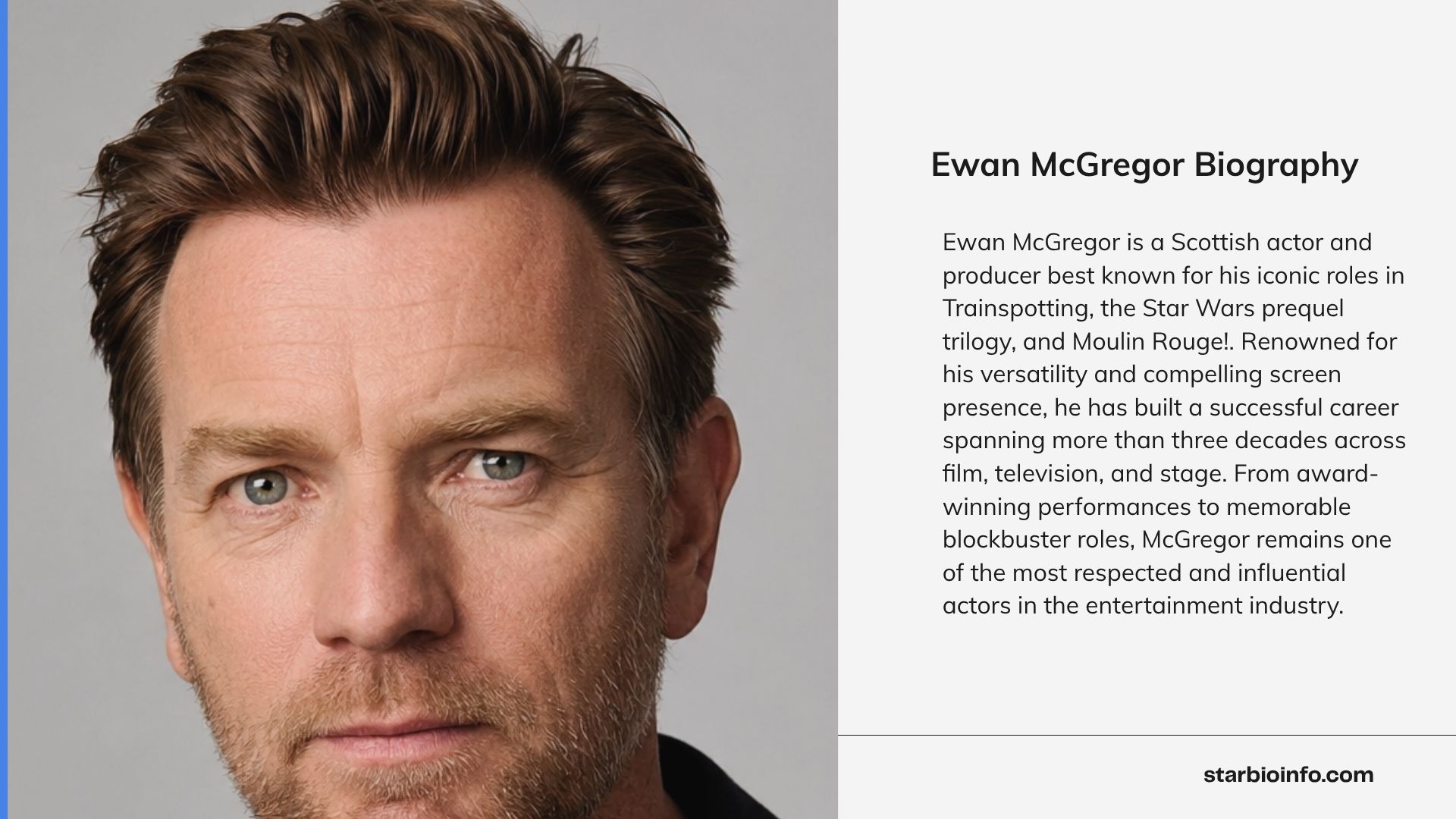 Scottish actor Ewan McGregor at a movie premiere.