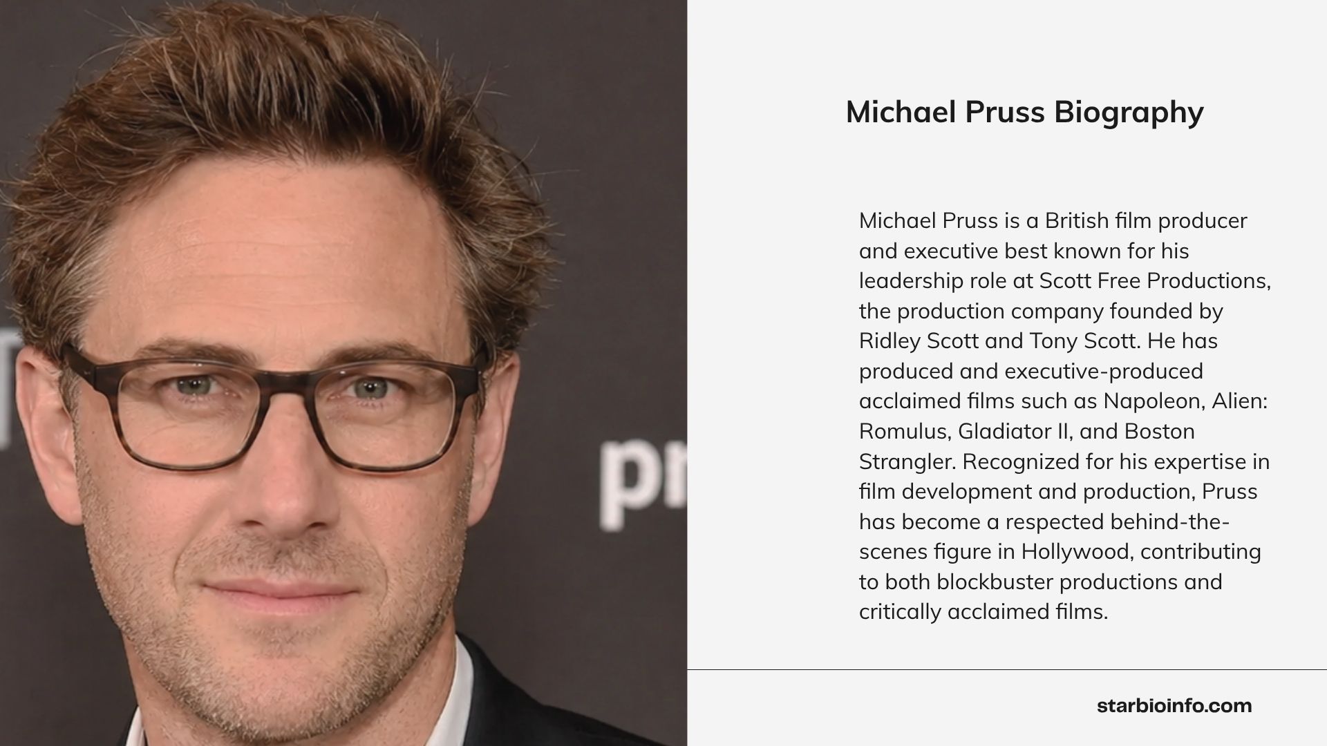 Michael Pruss portrait at a film industry event.
