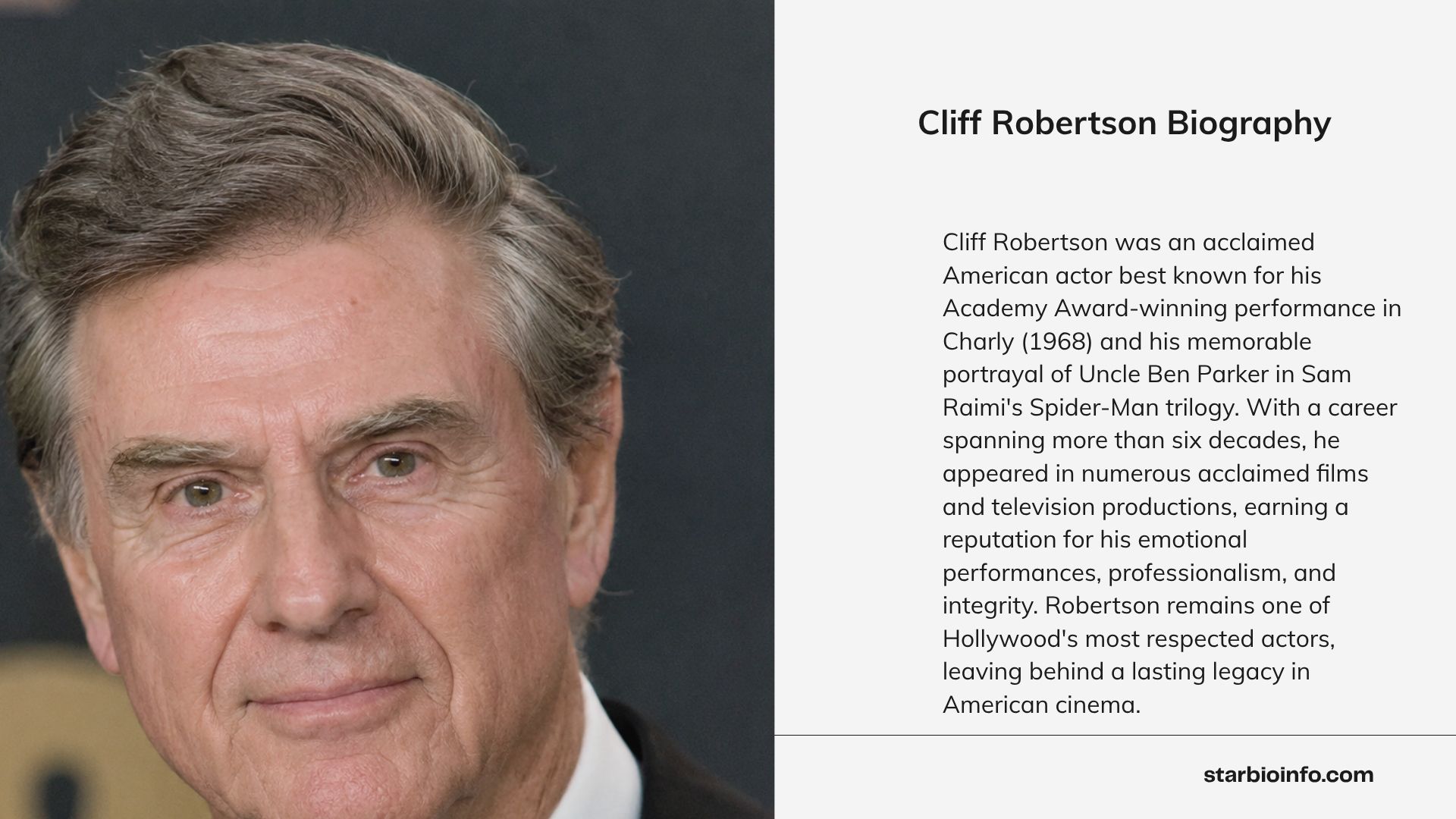 Cliff Robertson Biography